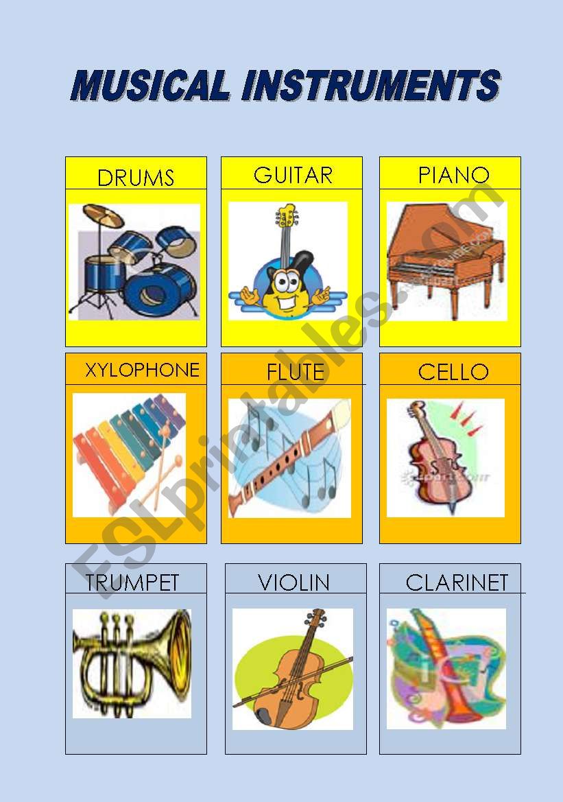 MUSICAL INSTRUMENTS 1 worksheet