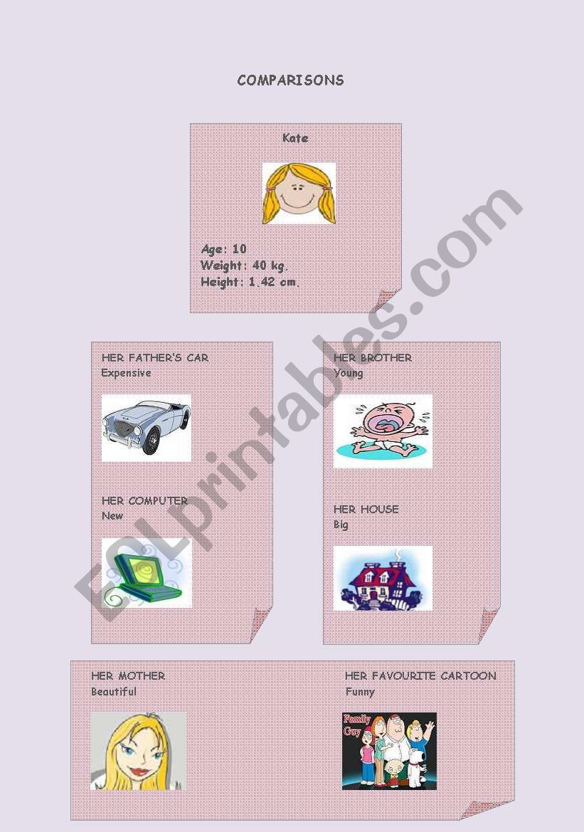 COMPARISONS worksheet