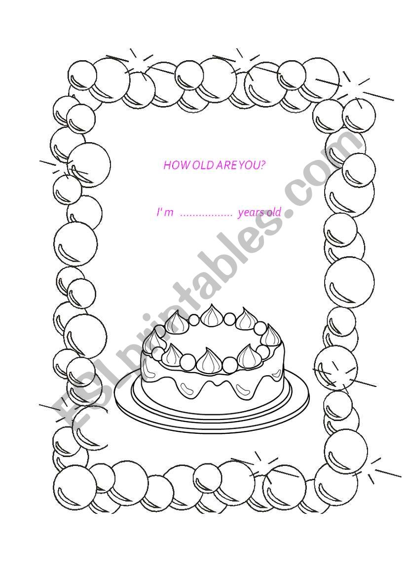 my birthday cake worksheet