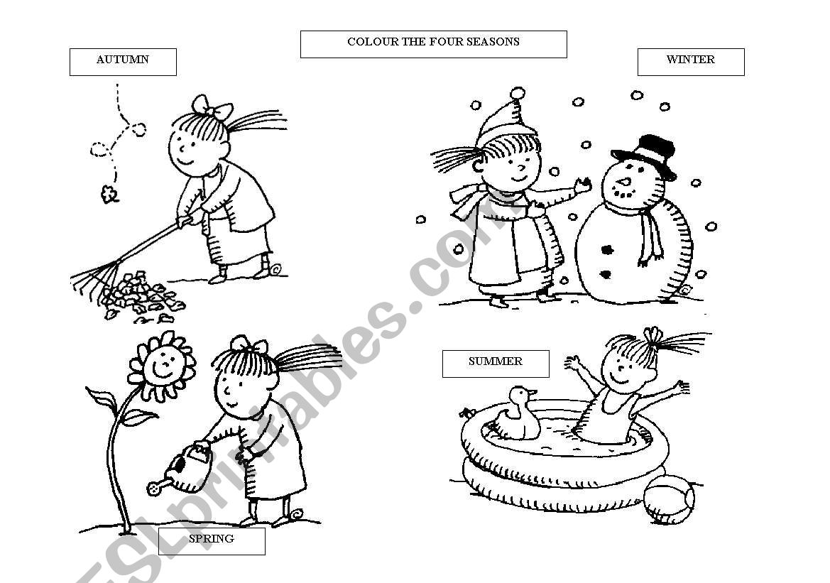 Seasons worksheet