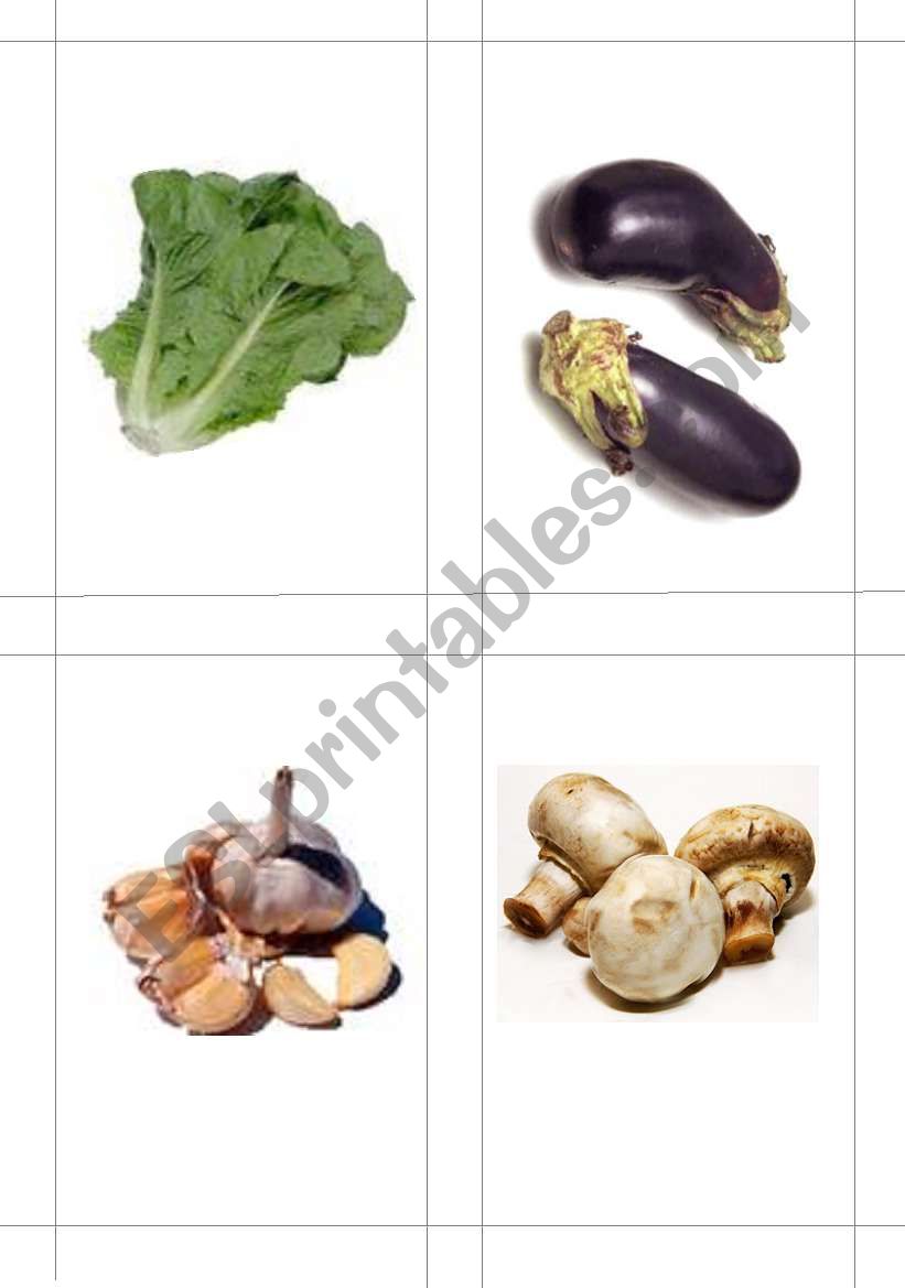 Vegetable Flashcards #3 worksheet