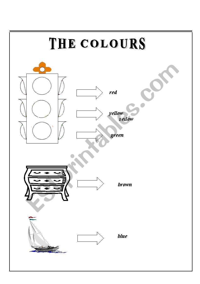 the colours worksheet