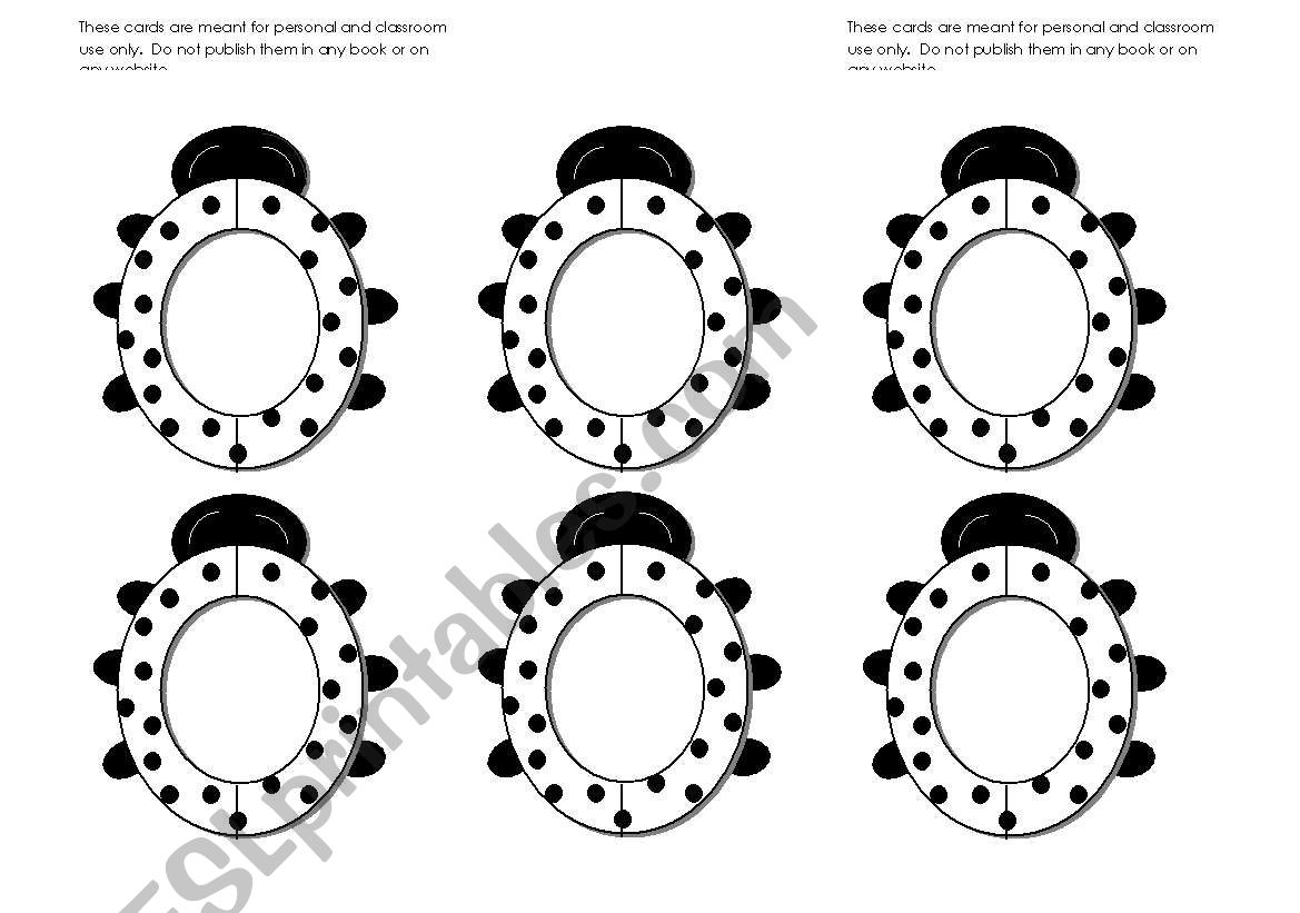 Lady Bug/ Lady Bird Frames Black and White (Use them with my ladybug gameboard.)