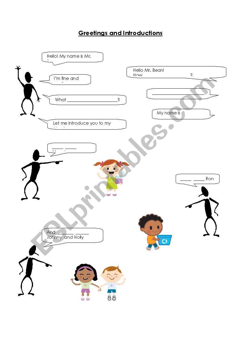 Greetings and Introductions worksheet