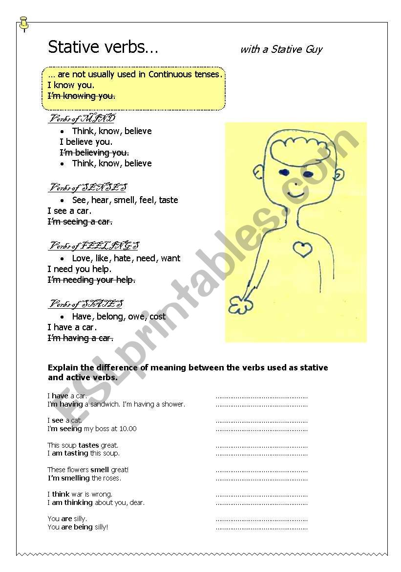 Stative/ Active (dynamic) verbs