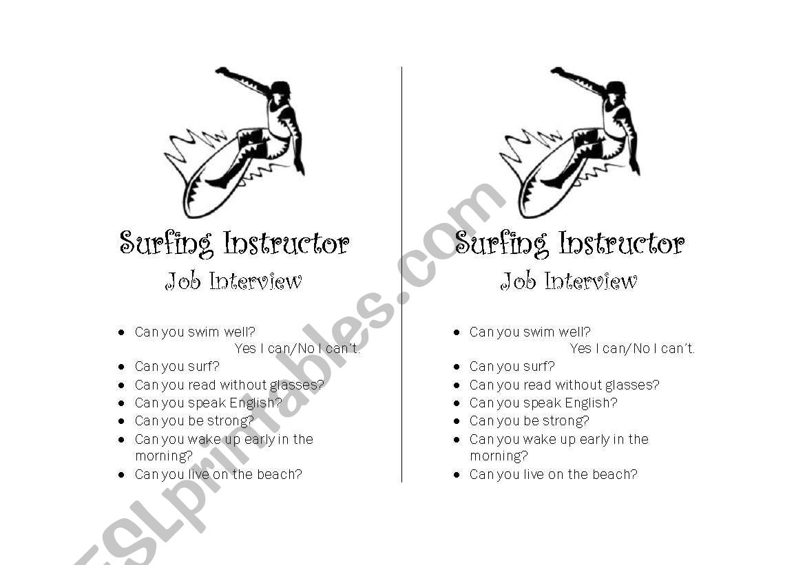 Job Interview Worksheet worksheet