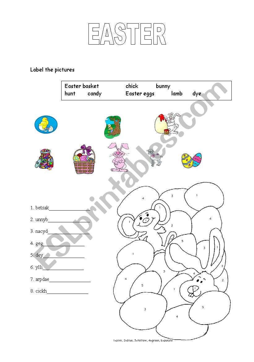 Easter worksheet