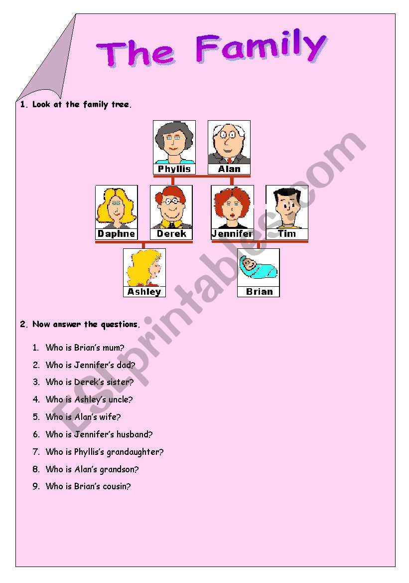 The family worksheet