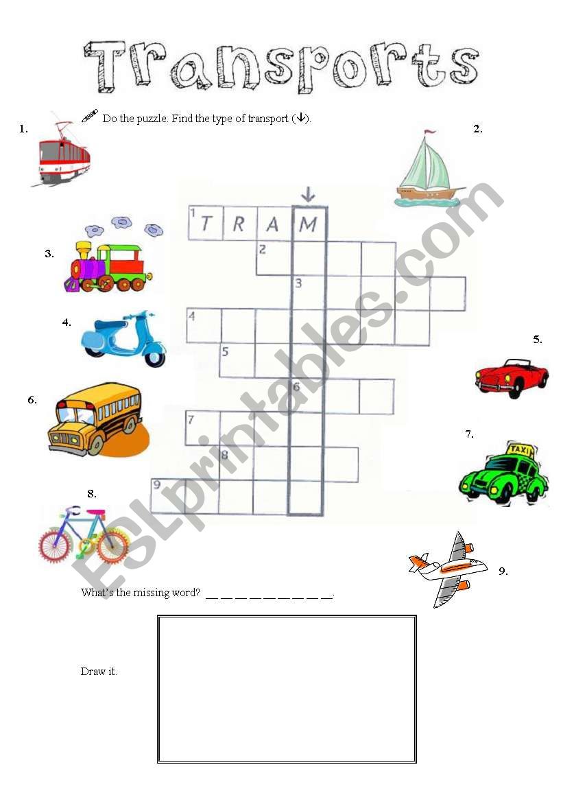 Means of Transport: crosswords