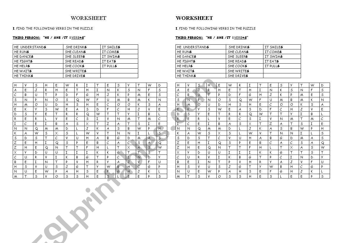 present simple worksheet