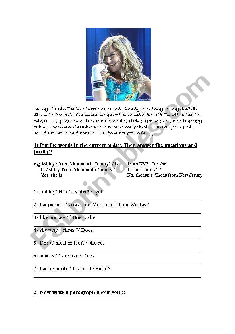 High school musical 1 worksheet