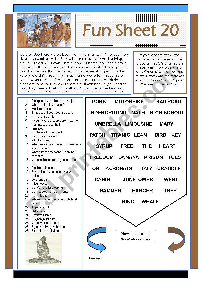 Fun Sheet 20 worksheet