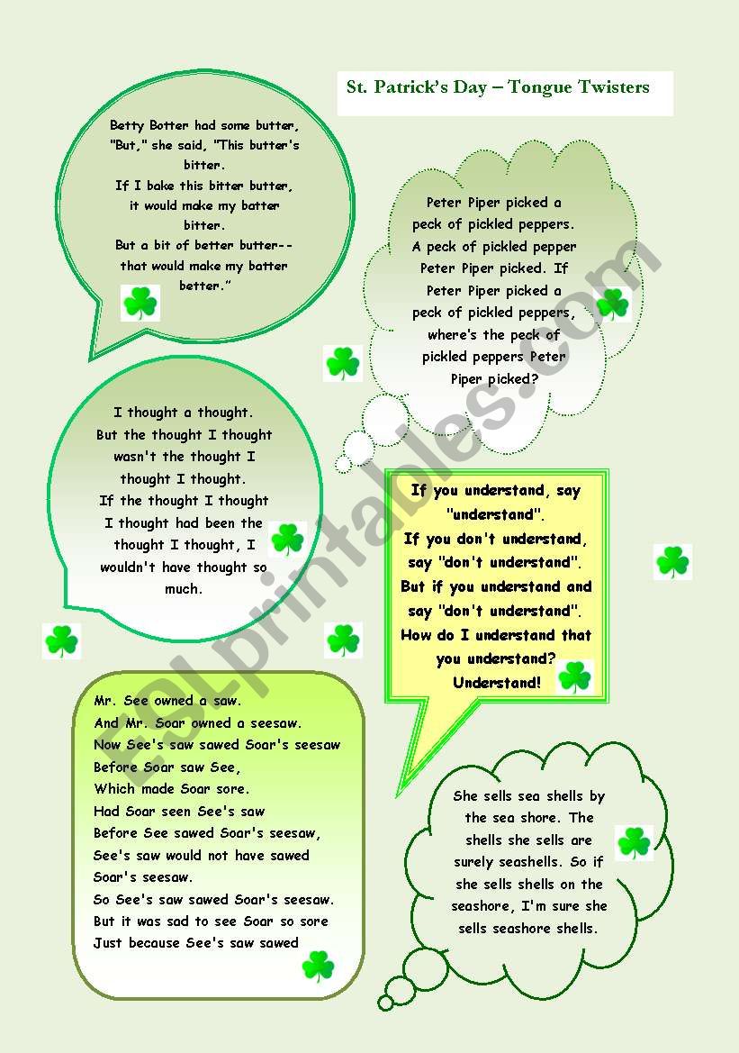 St Patrickd day - A bit of English fun!