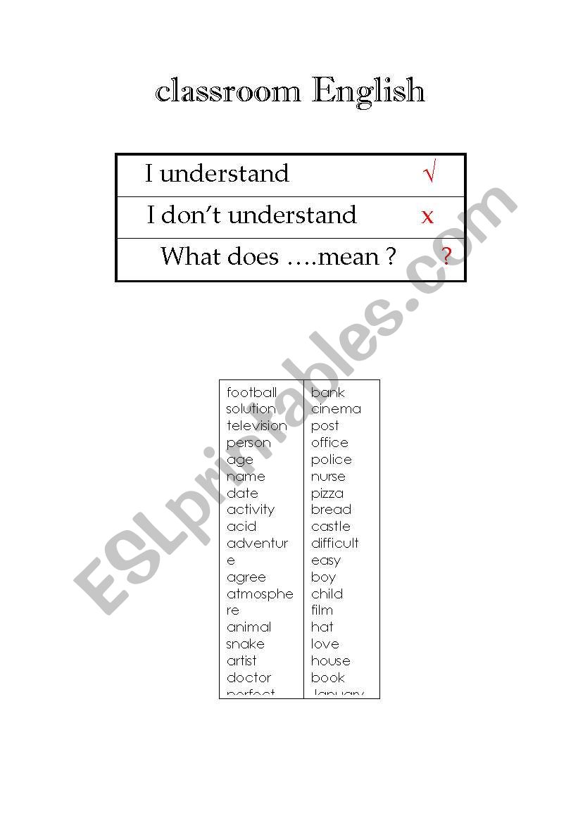 3 key phrases (classroom english)