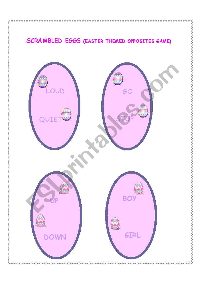 Scrambled Eggs - A Great Warm-Up Easter Egg Game