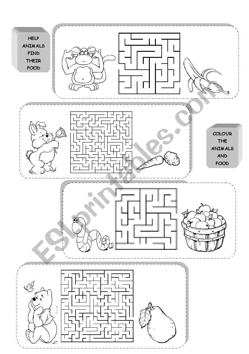 Mazes  worksheet