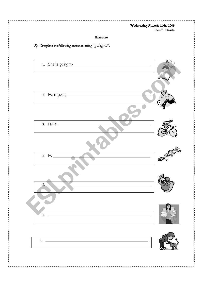 Future (going to) worksheet