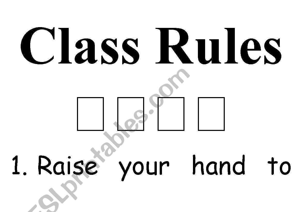 class rules worksheet