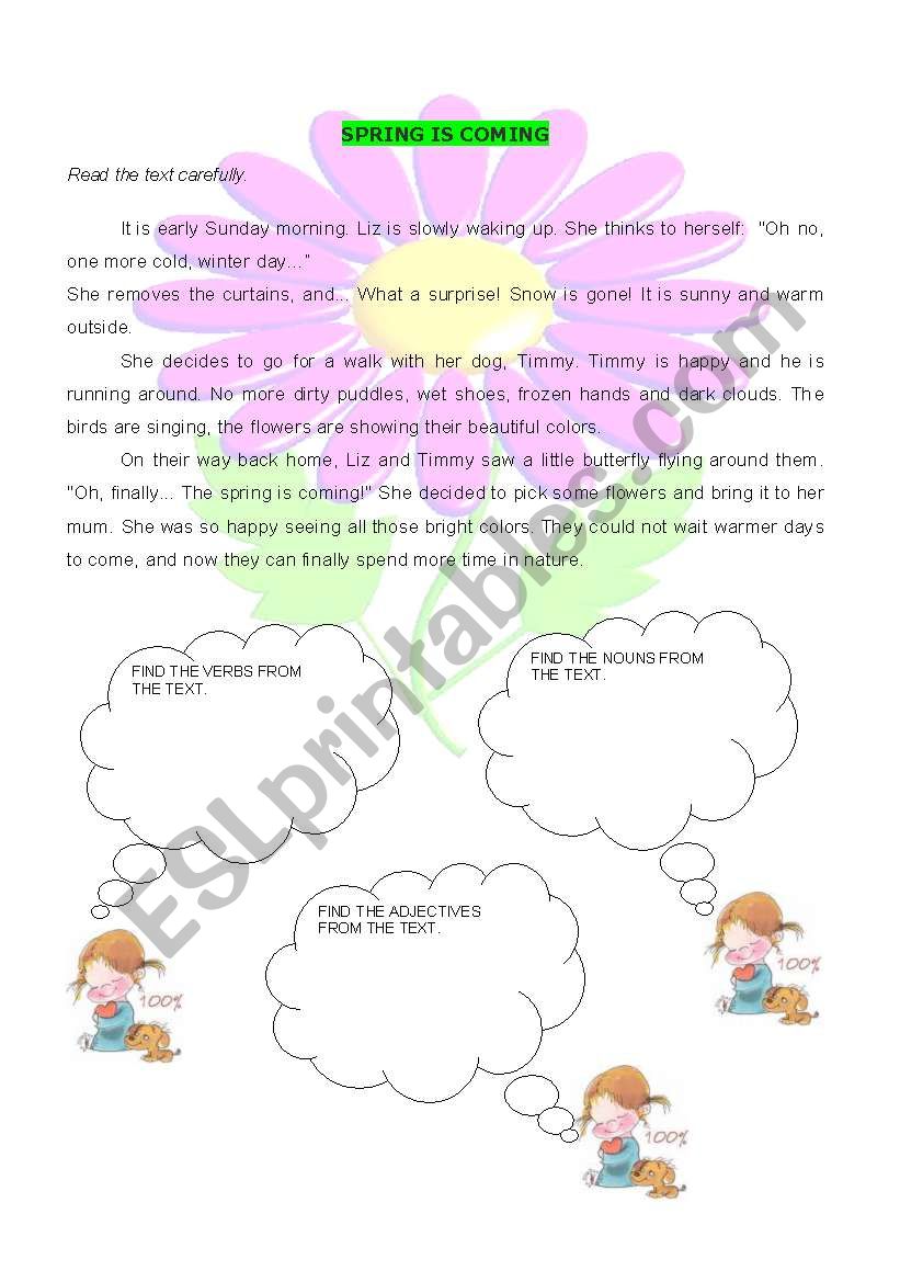 english-worksheets-sprng-is-coning-reading-verbs-nound-and-adjectives-identification