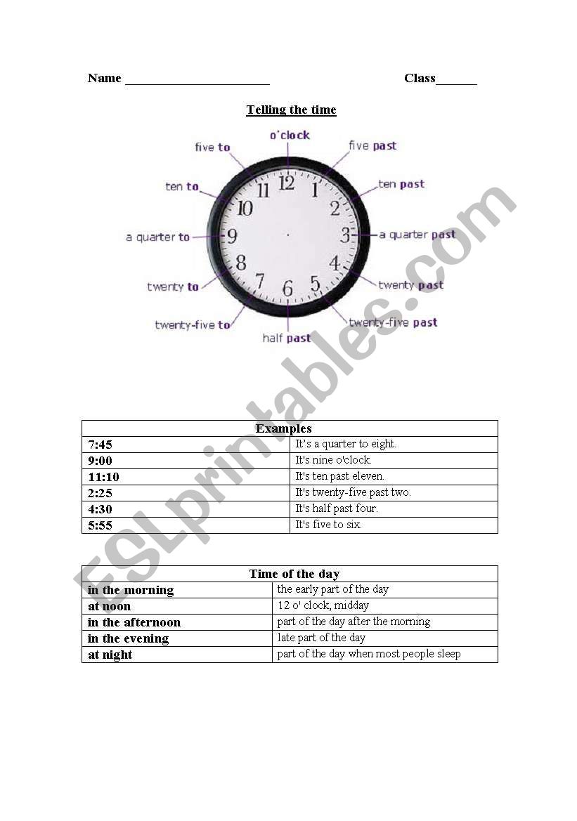 How to read a clock/ tell the time?