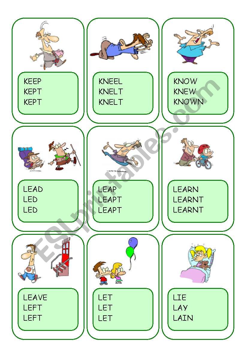 Irregular Verbs Card Game / Part 6