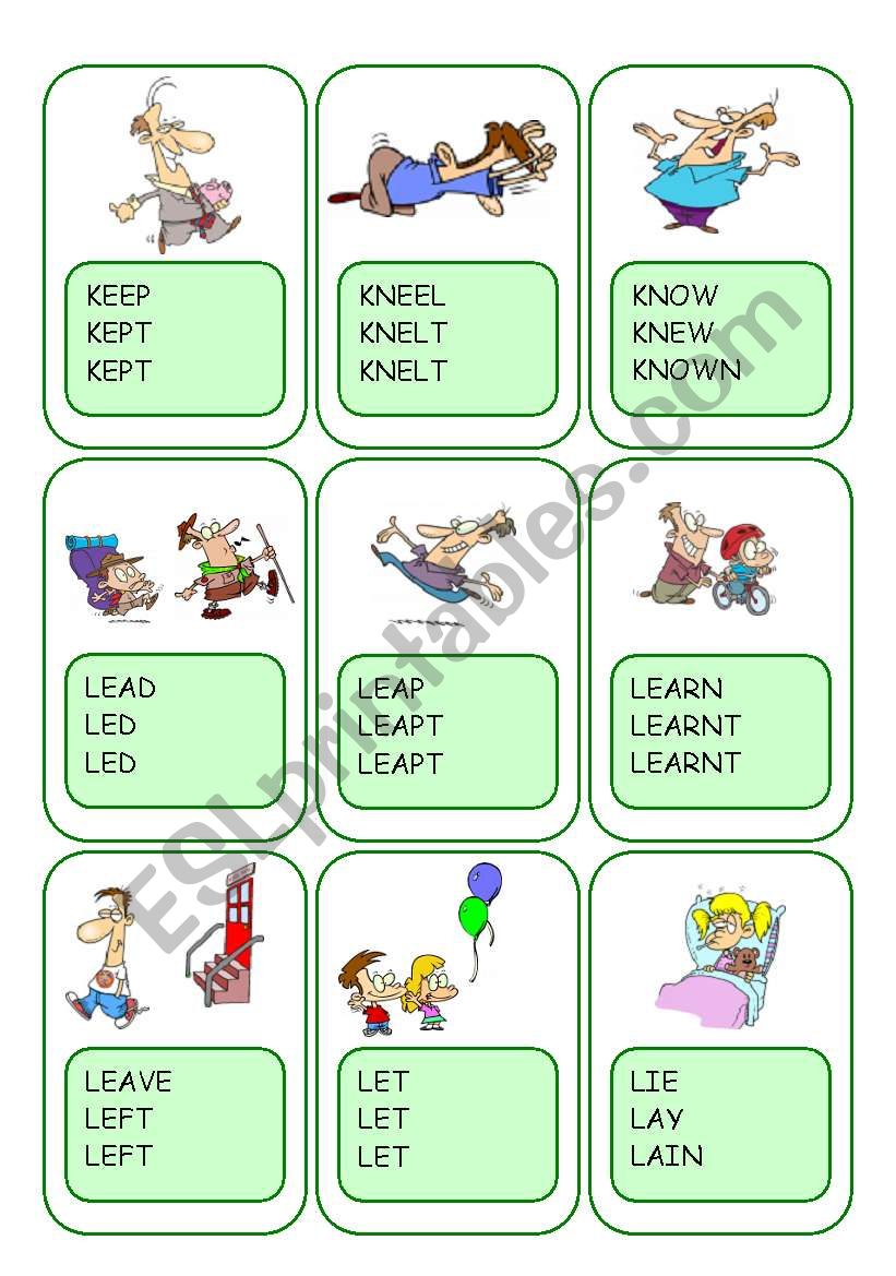 Irregular Verbs Card Game / Part 6