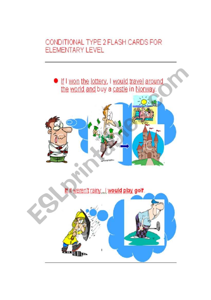 Conditionals type 2  worksheet