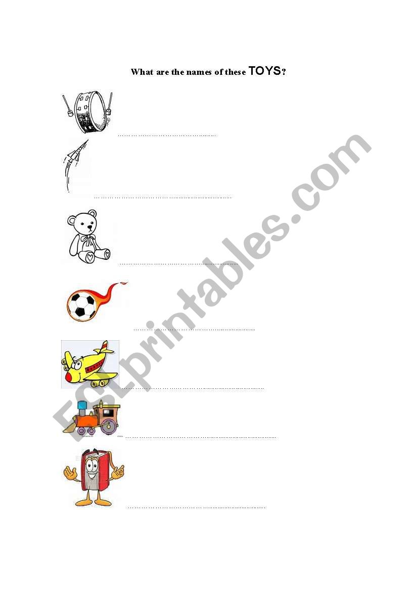 TOYS worksheet