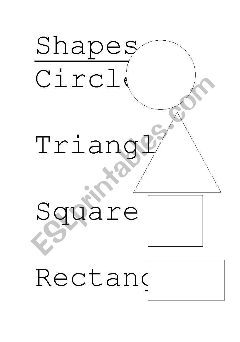 Shapes worksheet