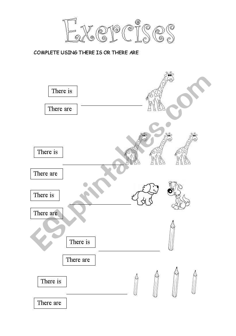 THERE IS - THERE ARE worksheet