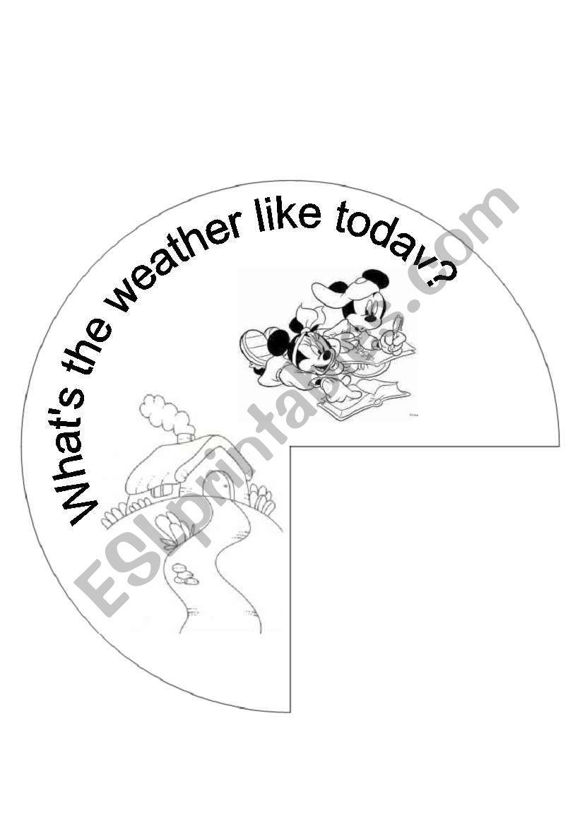 Weather wheel part 1 of 2 worksheet