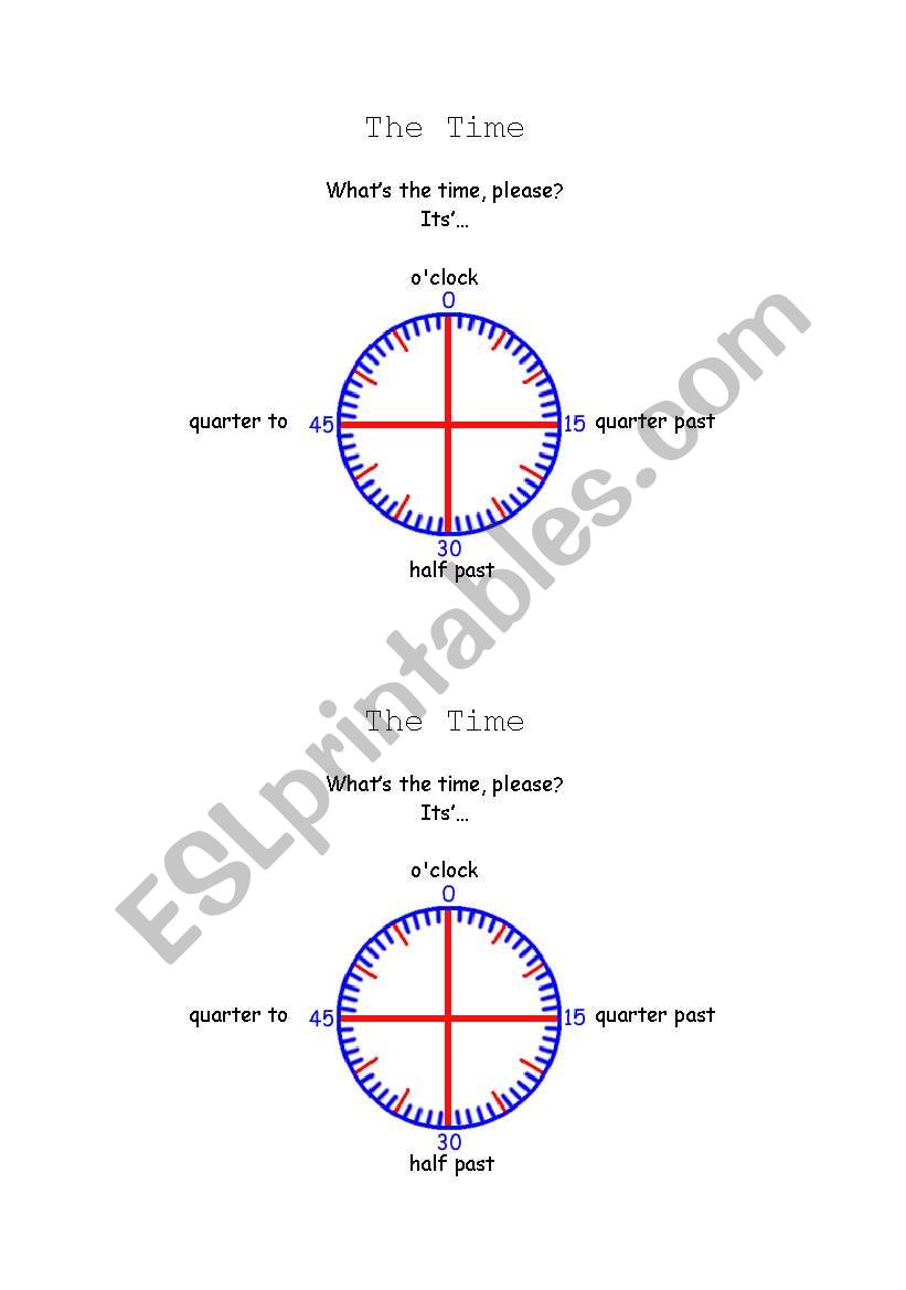 Learn the time worksheet