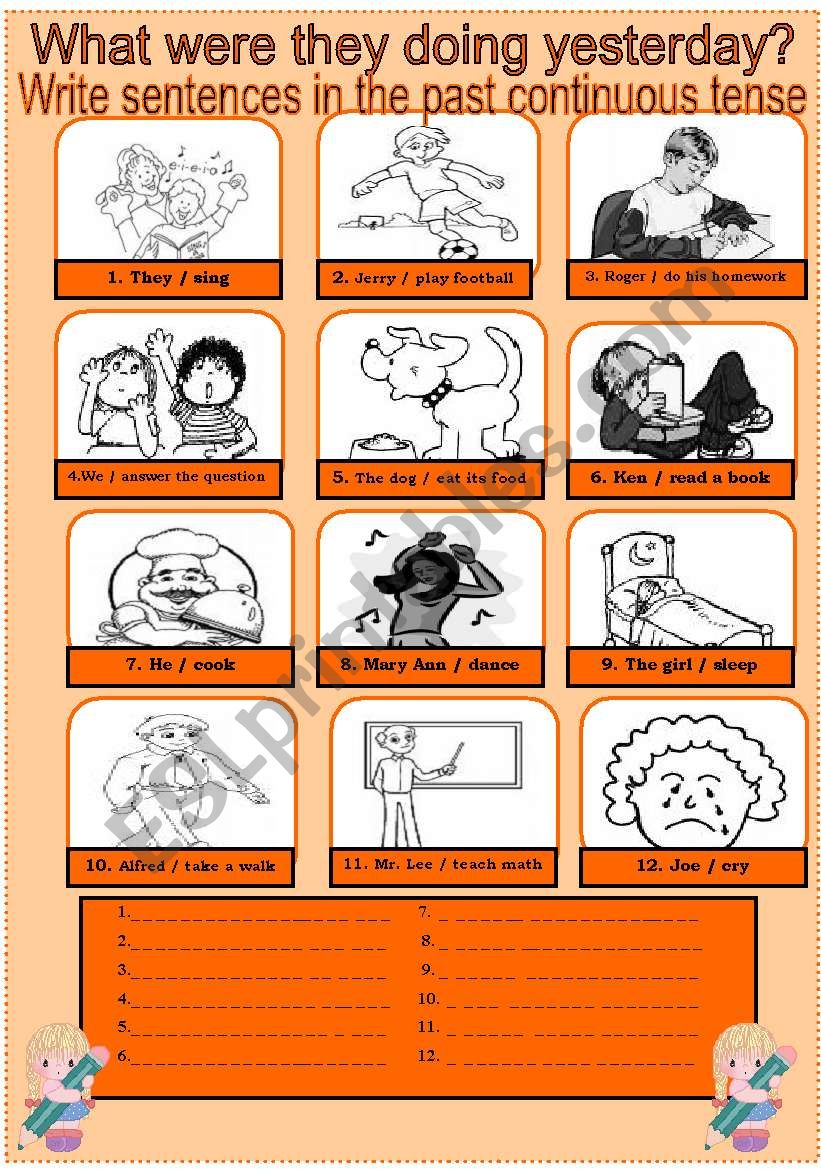 Past Continuous Tense. worksheet