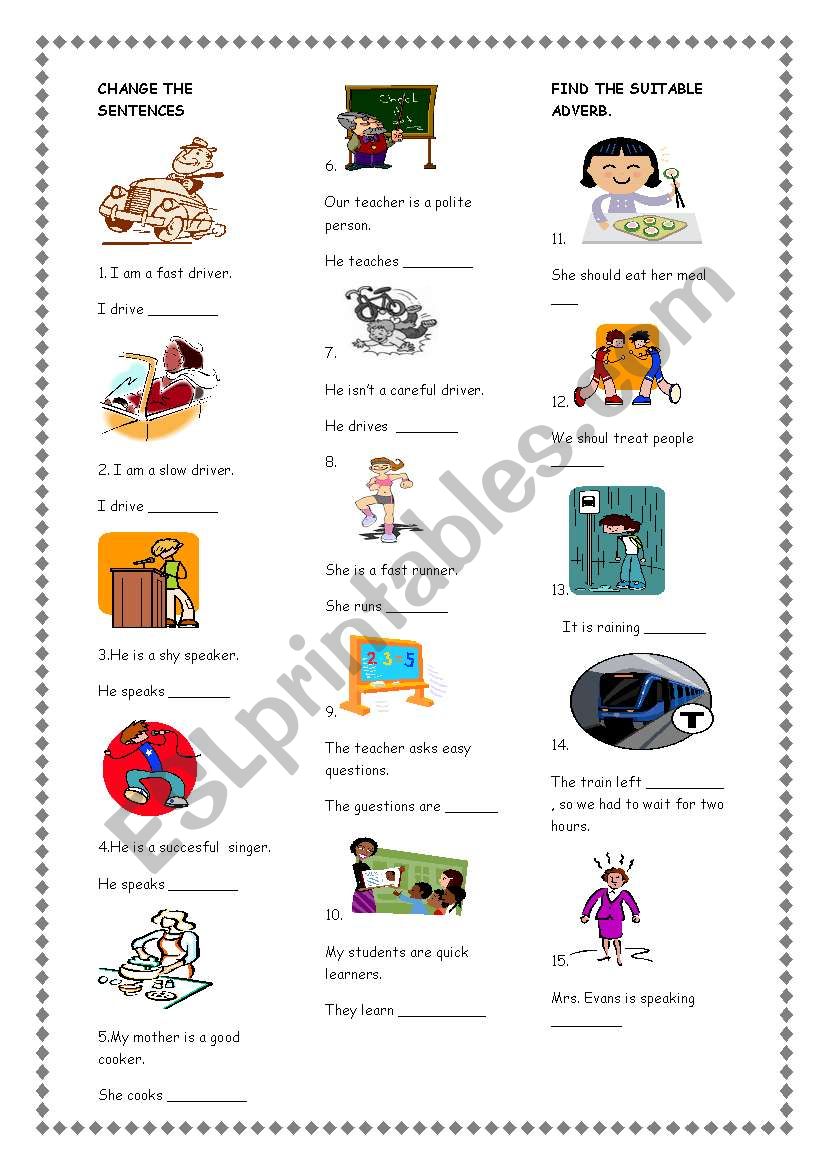 ADVERBS worksheet