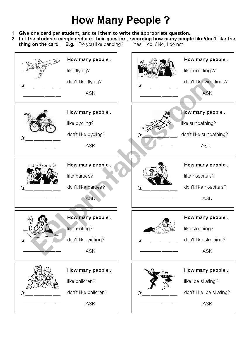 How many people? worksheet