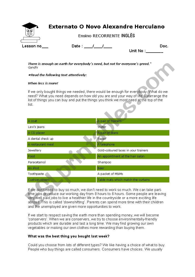 Worksheet_consumersociety worksheet