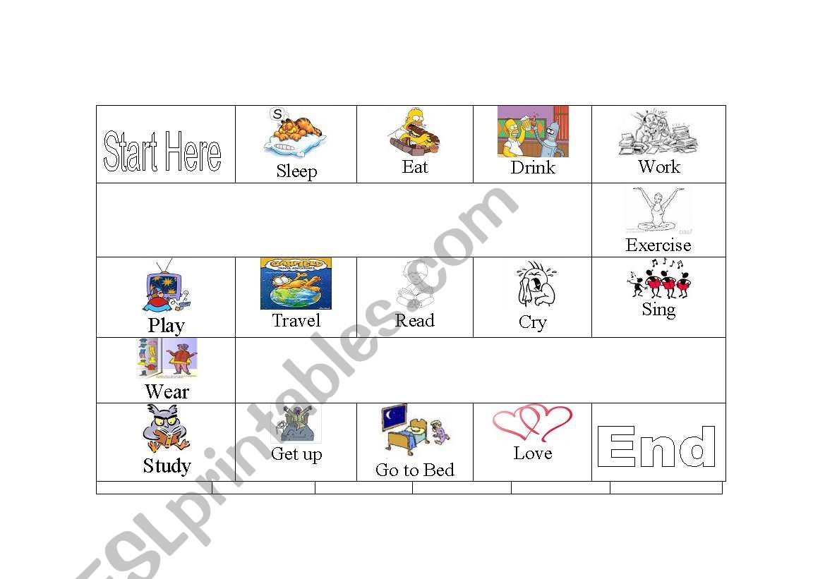 Adverb of Frequency Board Game