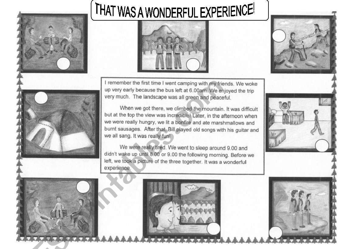 A great experience worksheet