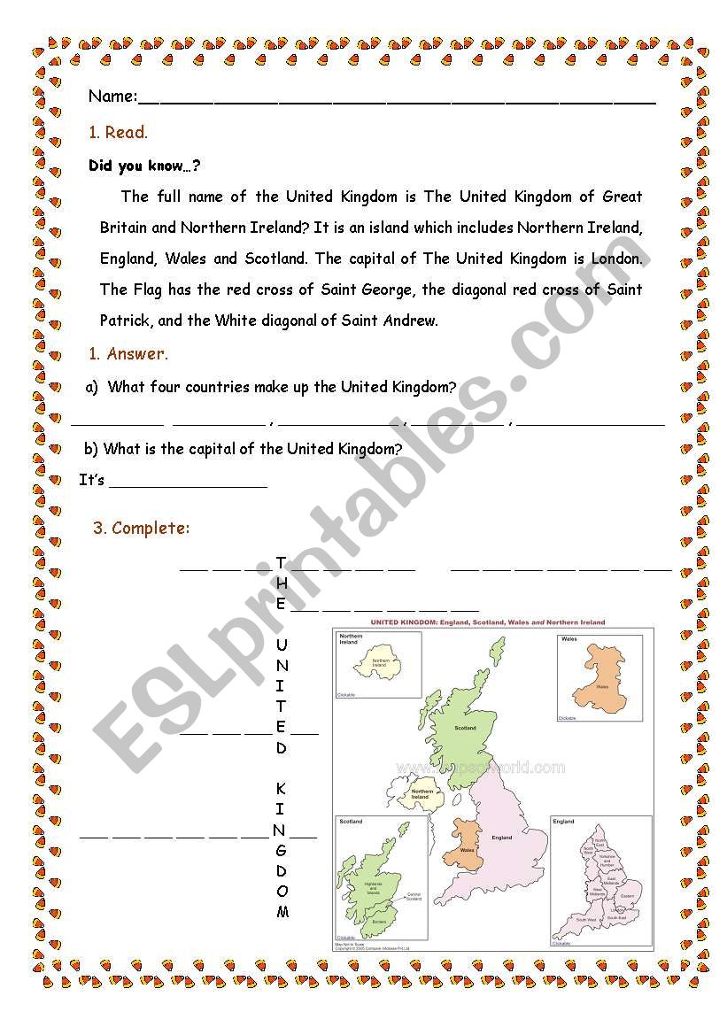 UK worksheet