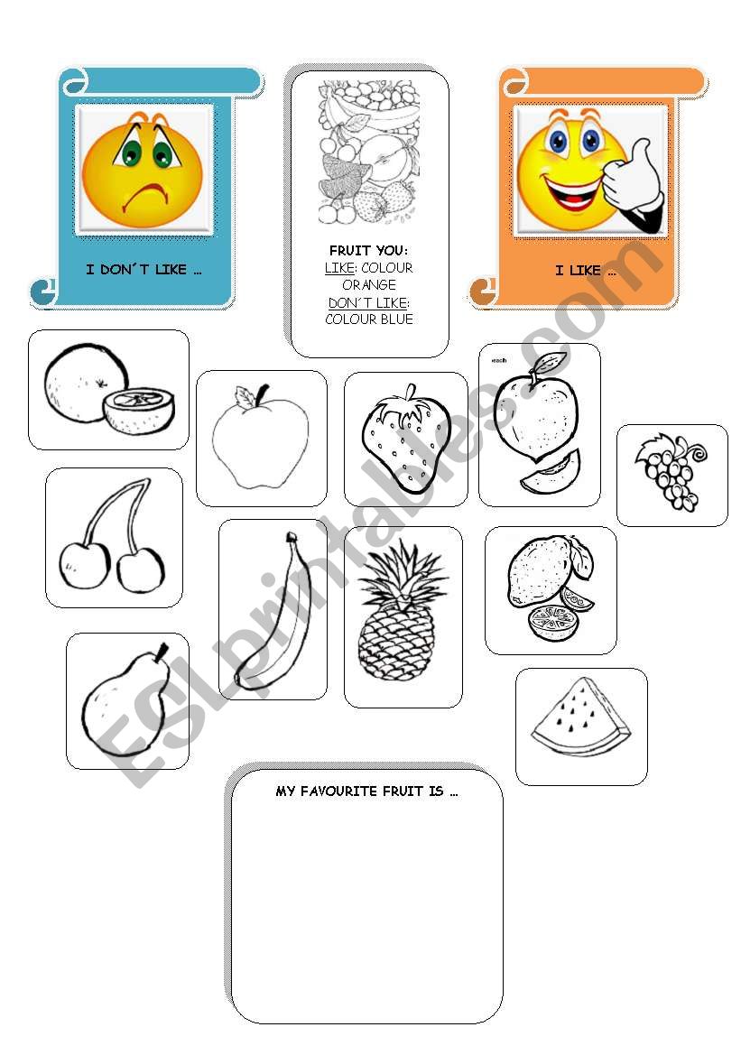 Fruit worksheet