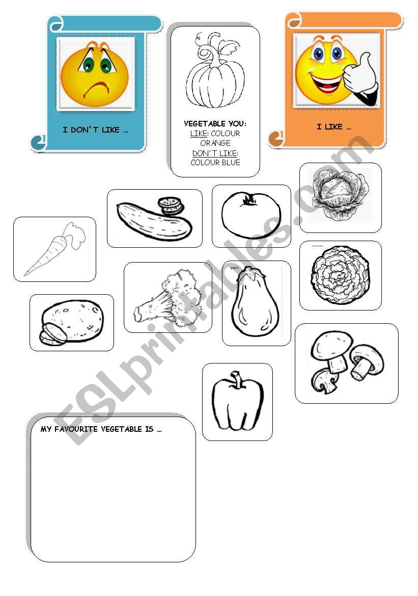 Vegetable worksheet