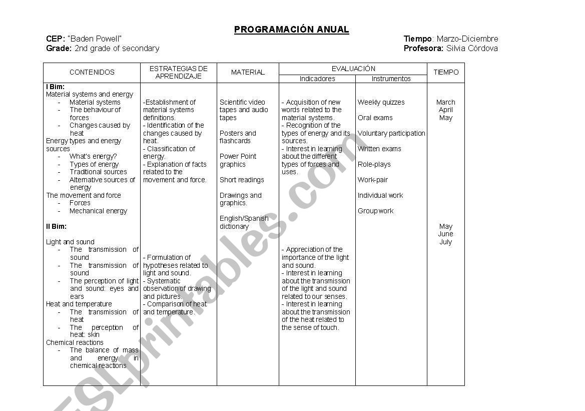 program 1st and 2nd high school