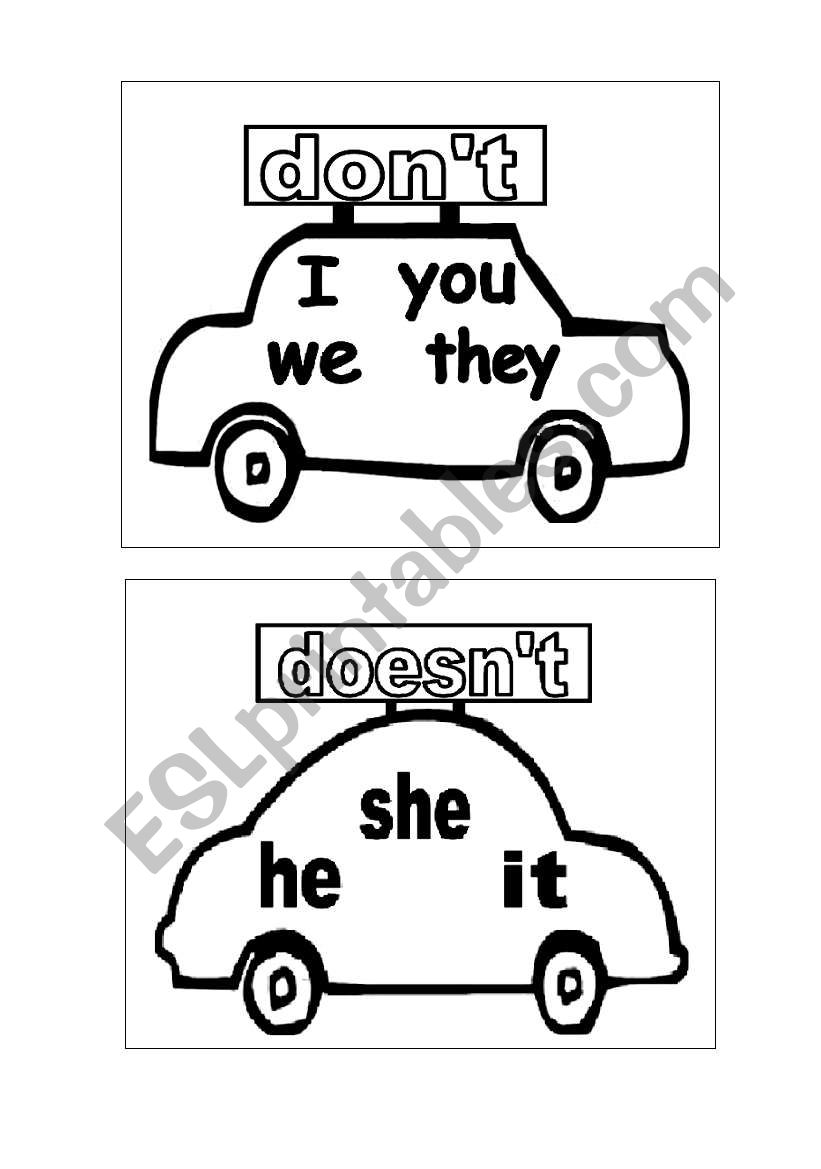 DonÂ´t - DoesnÂ´t worksheet