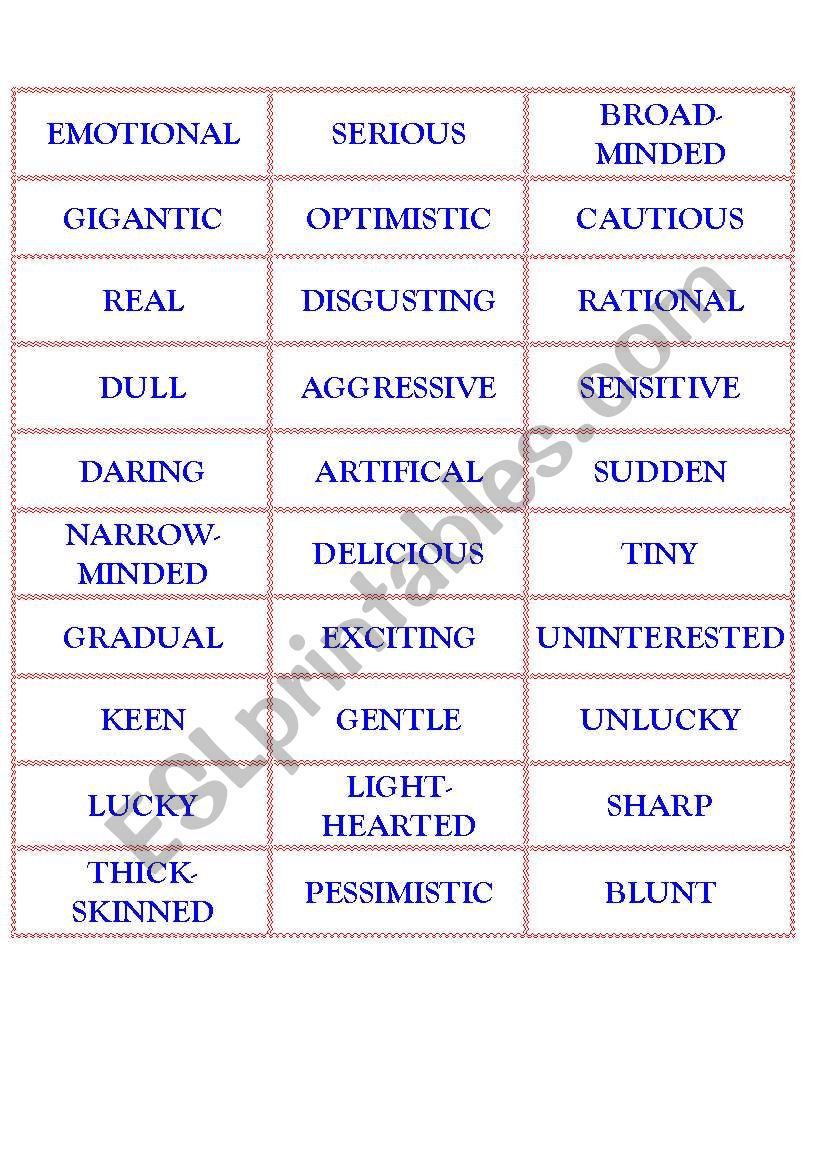 MATCH OPPOSITE ADJECTIVES 03 worksheet