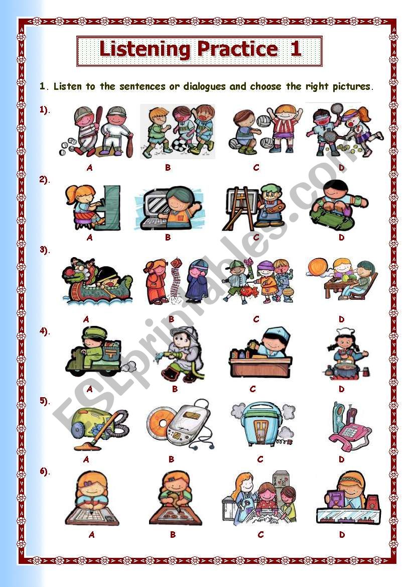 Free Printable Listening Skills Worksheets Printable Word Searches