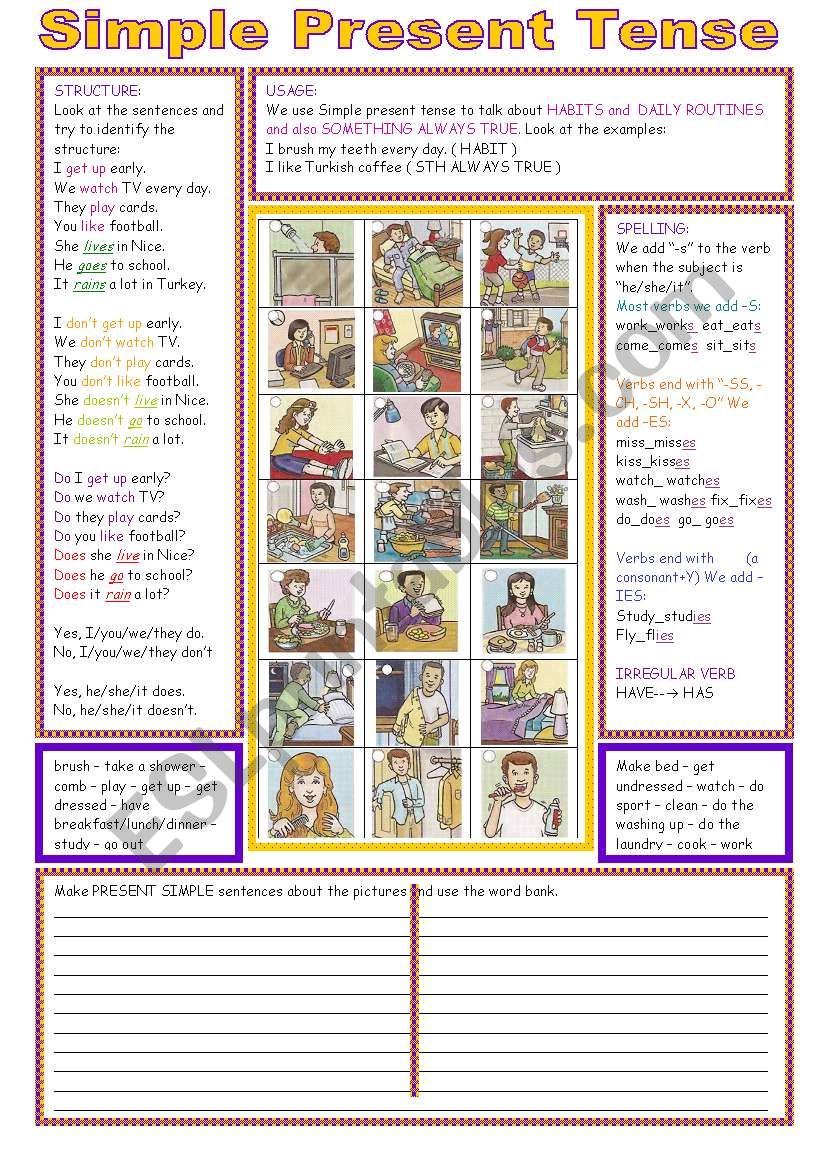 Simple Present Tense worksheet