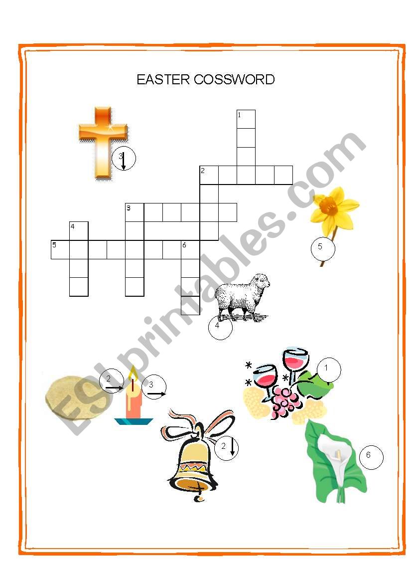 EASTER CROSSWORD worksheet