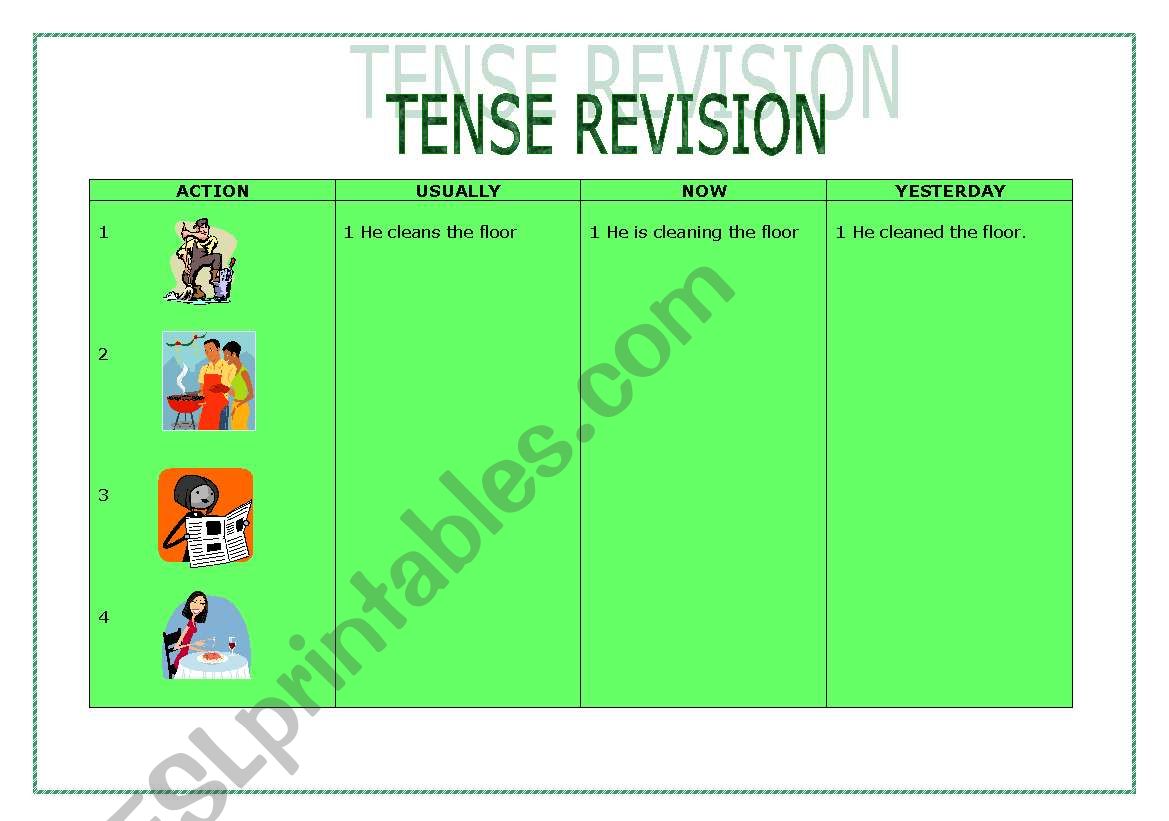 TENSE REVISION worksheet