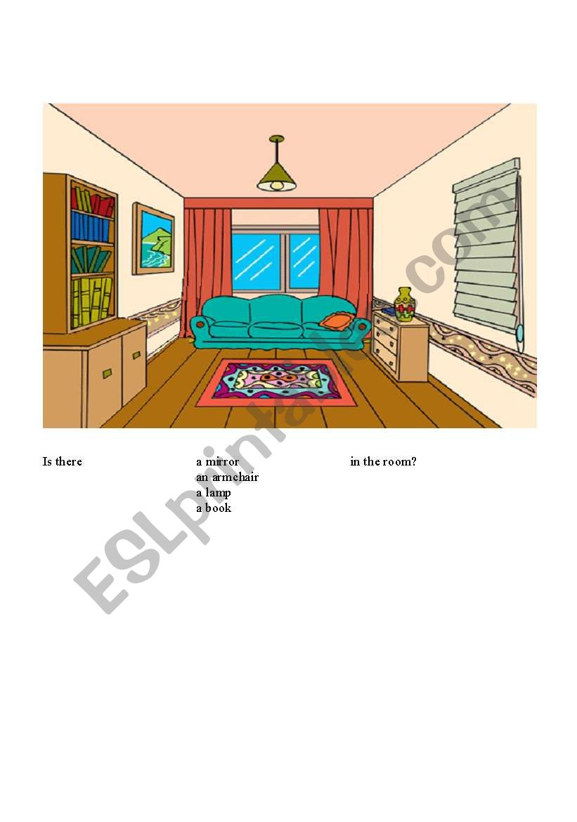 furniture card A worksheet