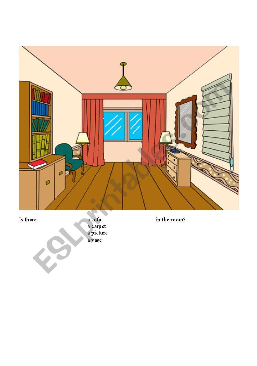 furniture card B worksheet